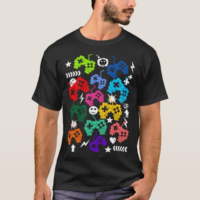 Lönsam videospelsstyrenhet för spelare, boys Kids  T Shirt (Framsida)