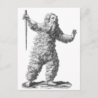 Lönsam Vild Man på en Rampage - Medieval Legend Vykort