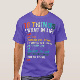 Lönsam Vintage 10 Sak jag vill ha i mitt liv. T Shirt