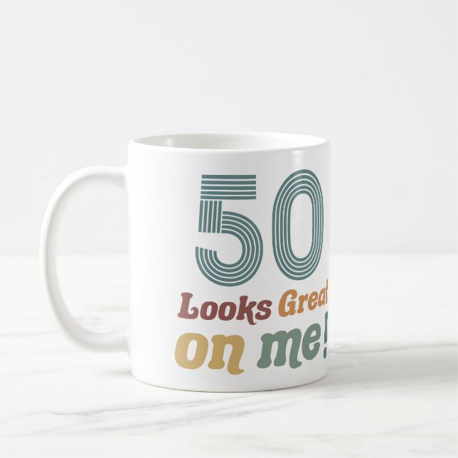 Lönsam Vintage 50:e födelsedagen Kaffemugg (Vänster)
