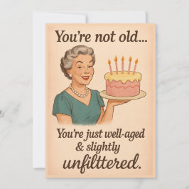 Lönsam Vintage Birthday Card for Women-Retro Sassy Julkort