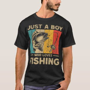 Lönsam Vintage Fiskeskämt Boys Fisherman Bass Fi T Shirt