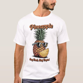 Lönsam Vintage Pineapple Tropical Retro T Shirt