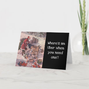 Lönsam Vintage Santa Helgdag Card Helgkort