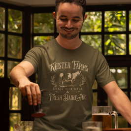 Lönsam Vintage Stil Pappa Joke Farm Fresh Cow T Shirt