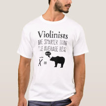 Lönsam Violin T-shirt - Genomsnittligt björn