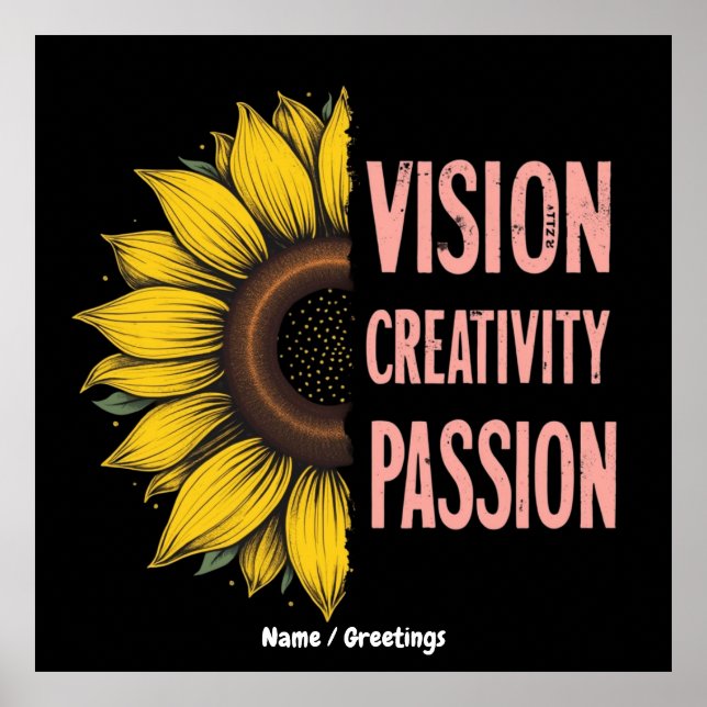 Lönsam vision, kreativitet och passion Firar Women Poster (Framsidan)