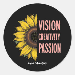Lönsam vision, kreativitet och passion Firar Women Runt Klistermärke