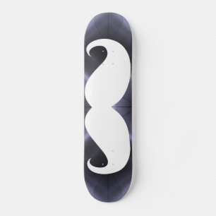 Lönsam vit mustasch 18 old school skateboard bräda 18 cm