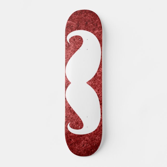 Lönsam vit mustasch 21 old school skateboard bräda 21,6 cm (Framsida)