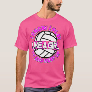 Lönsam volleyboll för flickor och kvinnor t shirt
