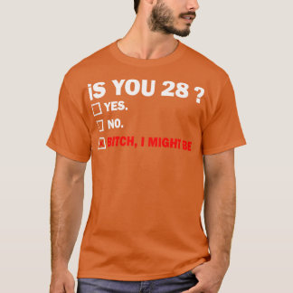 Lönsam Vuxen 28 år gammal födelsedagspresent T Shirt