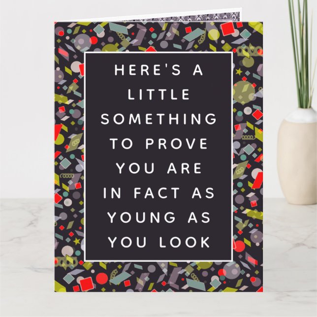 Lönsam Vuxen - födelsedagscertifikat Kort (Framsida)