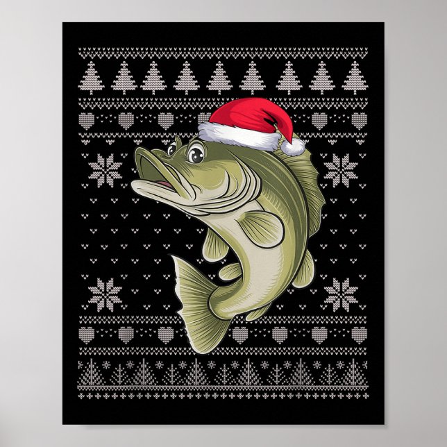 Lönsam Walleye Fult Julsötare Santa Xm Poster (Framsidan)