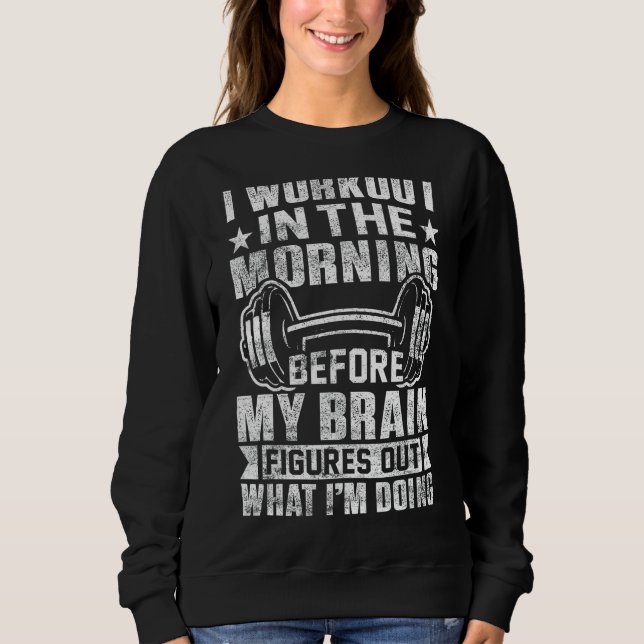 Lönsam workout på morgonen Routine Funny Brain Wor T Shirt (Framsida)