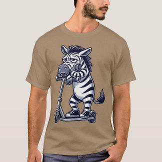 Lönsam zebra-boredom irriterad tecknad-rullvänner t shirt