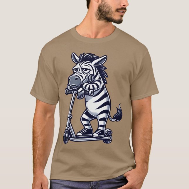 Lönsam zebra-boredom irriterad tecknad-rullvänner t shirt (Framsida)