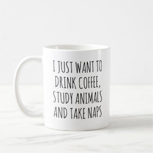 Lönsam zoologi Älskare, studiedjur och kartor Kaffemugg