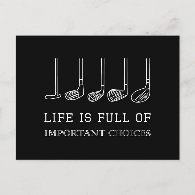 Lönsamheten är Fullt av viktiga alternativ Golf-Kl Helg Vykort (Framsida)