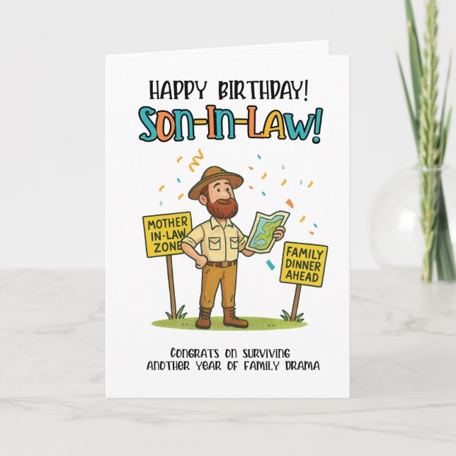 Lönsamhetskort - Familjemiddagsöverlevnad Karta Tack Kort (Framsida)