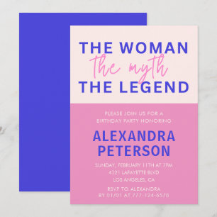 Lönsamma 18-årsinbjudningar Woman Myth Legend Inbjudningar