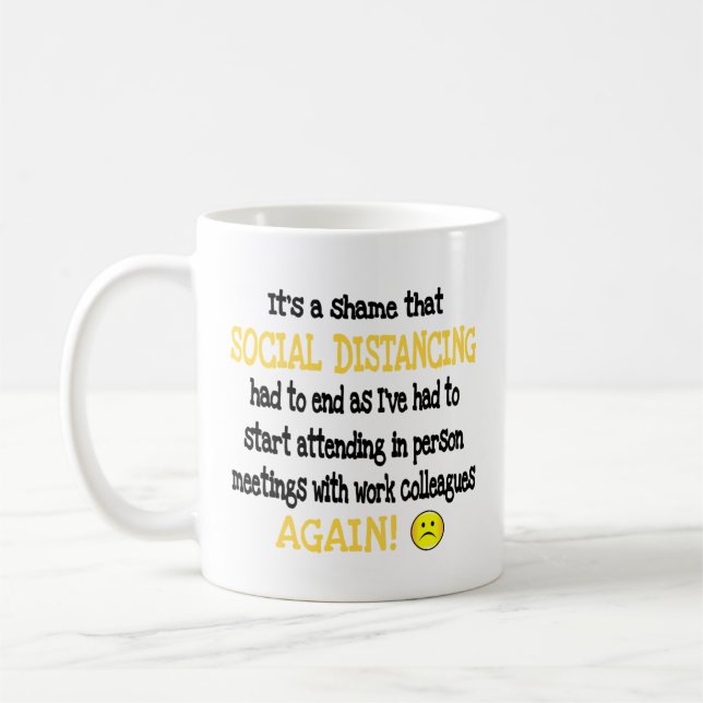 Lönsamma arbetskolleger Social Avstånd Kaffemugg (Vänster)