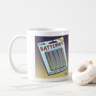 Lönsamma batterier ingår inte i kort och gåva. kaffemugg