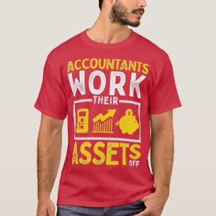 Lönsamma bokföringspun-revisorer arbetar med sina t shirt