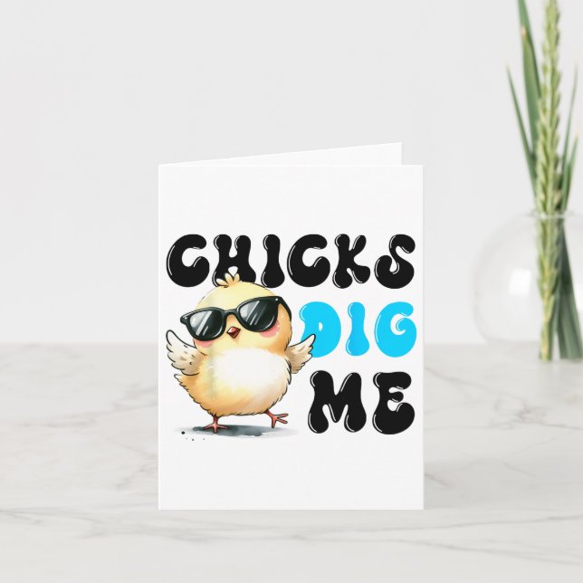 Lönsamma Chickar Gräver mig Påsk Glad påsk 1 Kort (Framsida)