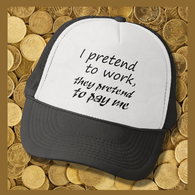Lönsamma citattecken ger moderna skämt, sarkasm fö keps (Funny white elephant or secret Santa gift idea! Black and white hat for your coworker bestie. )