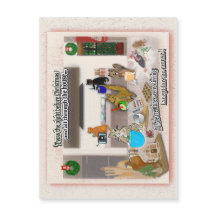 Lönsamma djur Natt före Julafton Magnetic Card