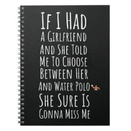 Lönsamma gåvor till Vatten Polo Players Sport Team Anteckningsbok