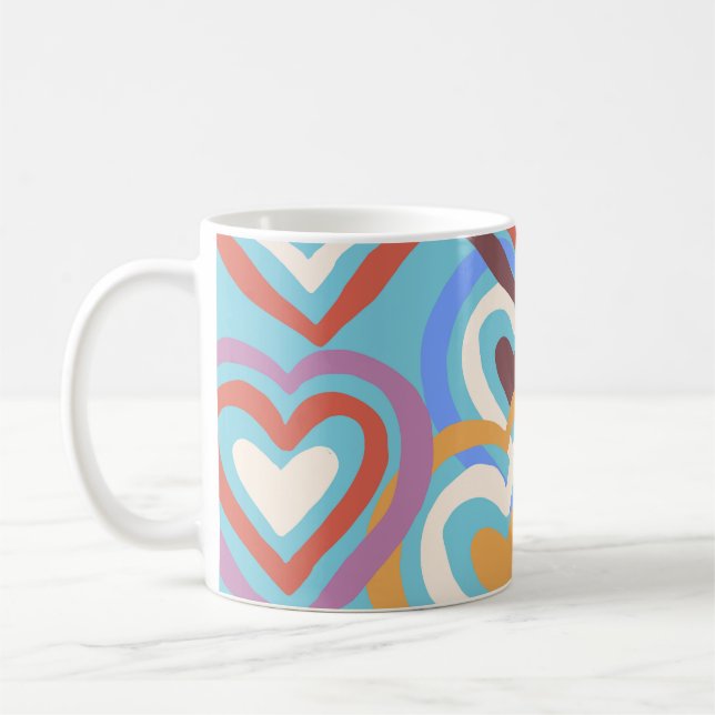 Lönsamma Hearts: Sömlös Struktur Mönster. Kaffemugg (Vänster)