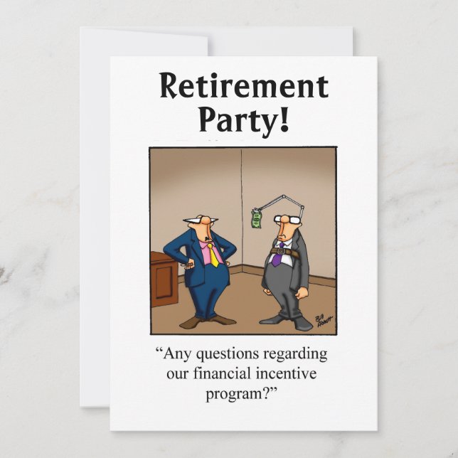 Lönsamma inbjudningar till Humor-partiet Pension (Framsida)