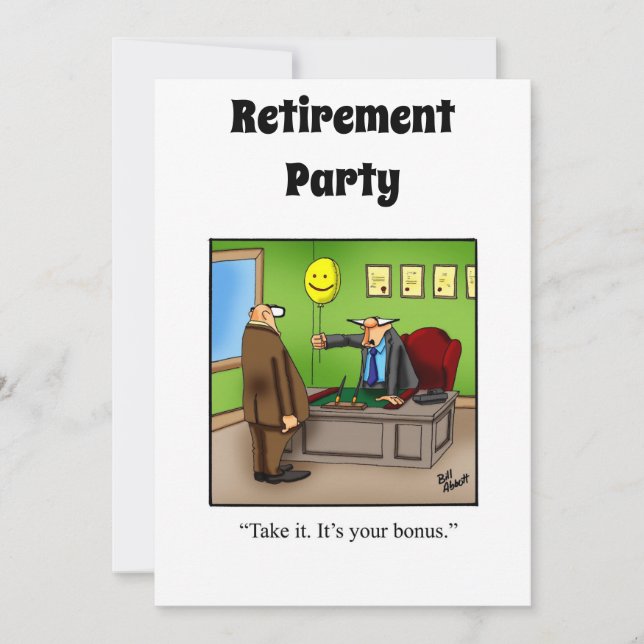 Lönsamma inbjudningar till Humor-partiet Pension (Framsida)