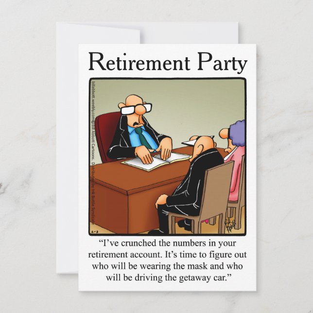 Lönsamma inbjudningar till Humor-partiet Pension (Framsida)