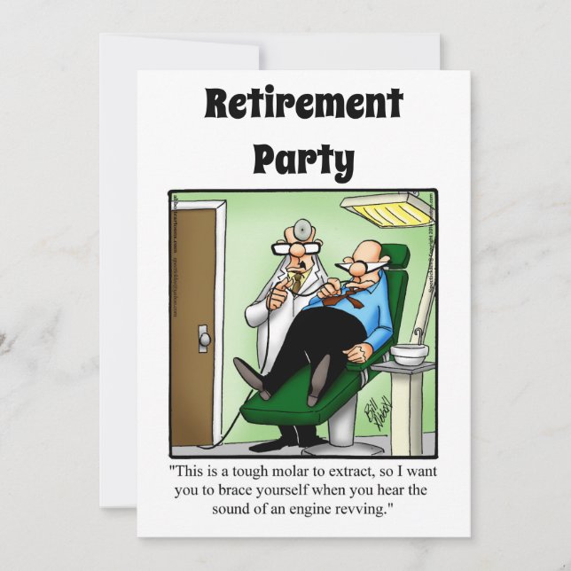 Lönsamma inbjudningar till partiet Pension Humor (Framsida)