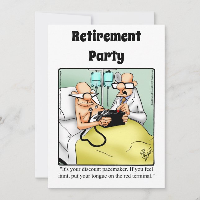 Lönsamma inbjudningar till partiet Pension Humor (Framsida)