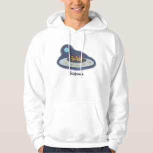 Lönsamma kycklingar i illustration av utrymmets te hoodie