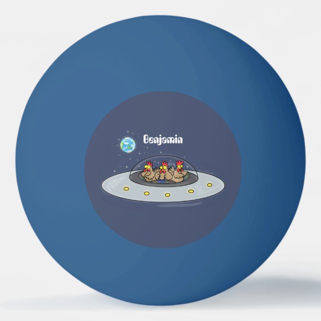 Lönsamma kycklingar i illustration av utrymmets te pingisboll (Framsidan)