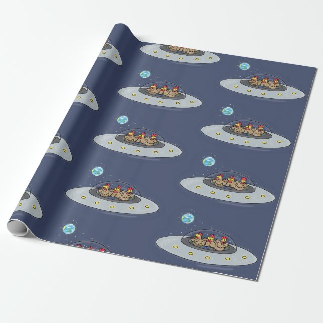 Lönsamma kycklingar i illustration av utrymmets te presentpapper (Utrullad)
