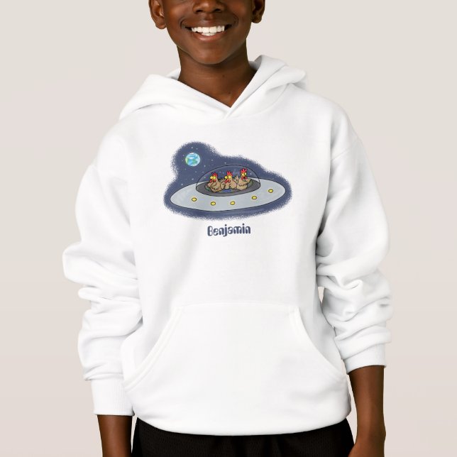 Lönsamma kycklingar i illustration av utrymmets te t shirt (Framsida)