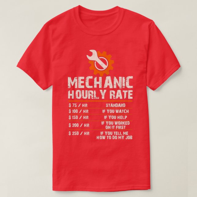 Lönsamma mekanisk timlön för arbete t shirt (Design framsida)