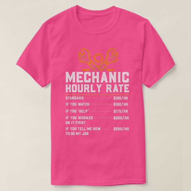Lönsamma mekaniska timtaxor för arbete t shirt (Design framsida)