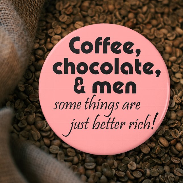 Lönsamma noveltyer ger skämtartiklar för kaffepake magnet (Funny coffee gifts simple modern script typography magnets. Cute trendy pink and black gift for her.)