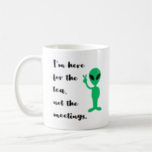Lönsamma Office-meddelanden och Grönt Alien Coola Kaffemugg