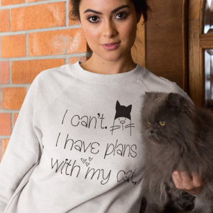 Lönsamma planer med min katt kute Teckning typogra T Shirt