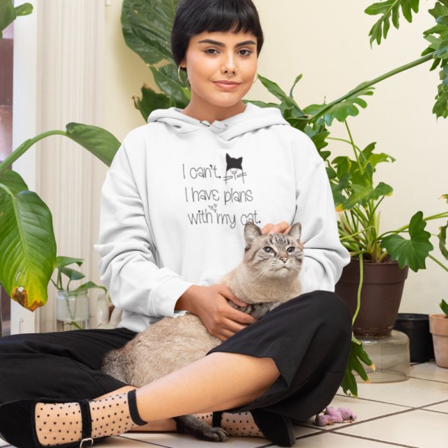 Lönsamma planer med min katt kute Teckning typogra T Shirt (Skapare uppladdad)