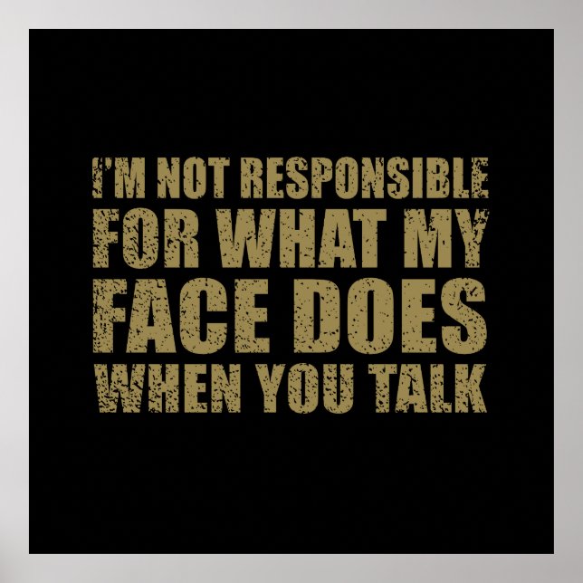 Lönsamma sarkastiska citattecken humor sarkasm inv poster (Framsidan)