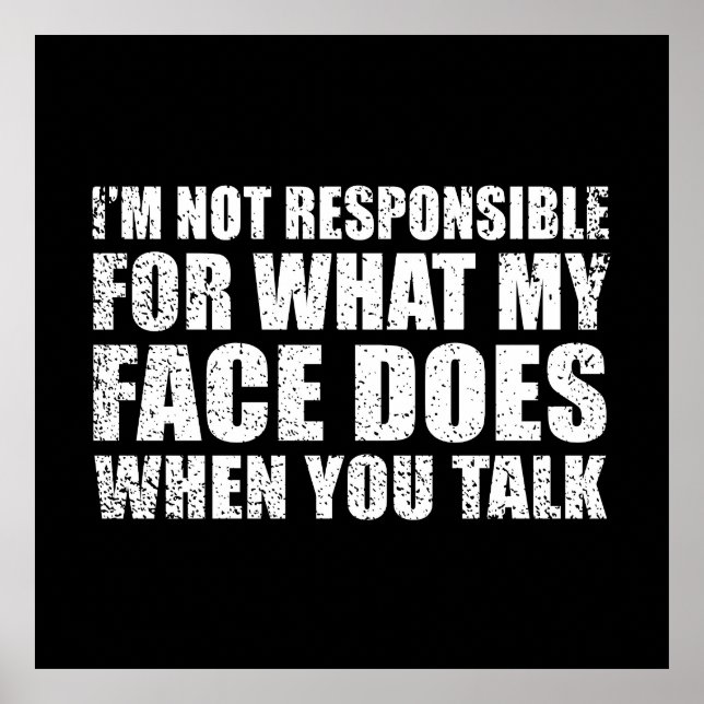 Lönsamma sarkastiska citattecken humor sarkasm inv poster (Framsidan)